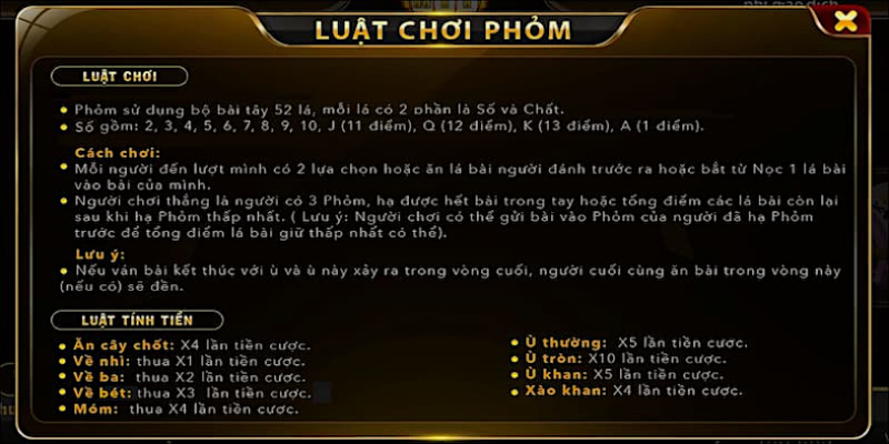 Luật chơi đầy đủ nhất về phỏm Hitclub cho các newbie